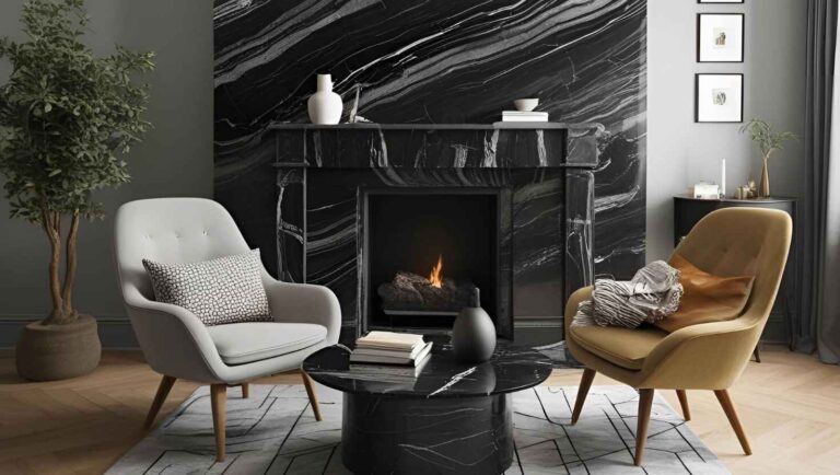 Black marble for home