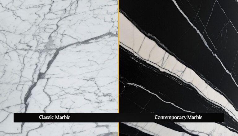 classic versus contemporary marble designs