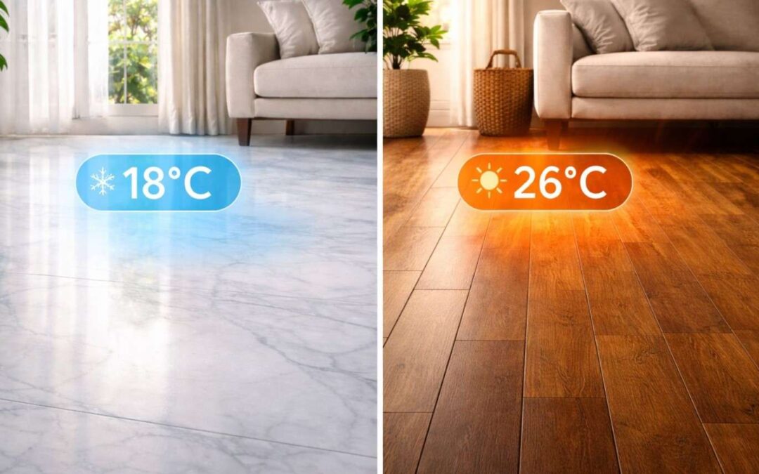 The Science of the “Cool Floor”: How White Marble Naturally Lowers Indoor Temperatures